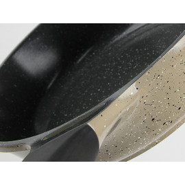 Chảo vân đá sâu lòng 32cm vung kính Lock&lock Stone LCA6325 dùng bếp từ