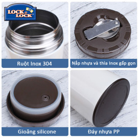 Bình giữ nhiệt Inox 304 đựng thức ăn Food Jar Lock&Lock LHC8022 750ml xanh lá