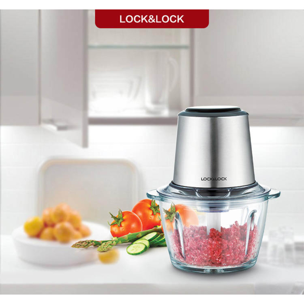 Máy xay thịt cối thủy tinh Lock&Lock EJM161BLK 1.2L 350W