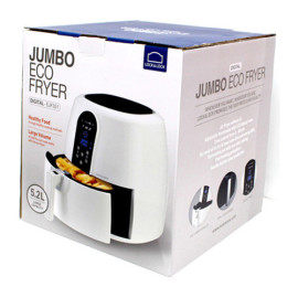 Nồi chiên không dầu điện tử Lock&Lock Jumbo EJF351WHT 1800W 5,2L màu trắng, bảo hành 12 tháng
