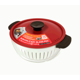 Nồi thủy tinh dùng lò vi sóng Lock&lock 2.2L LLG545BR (kèm rổ nhựa 20cm)