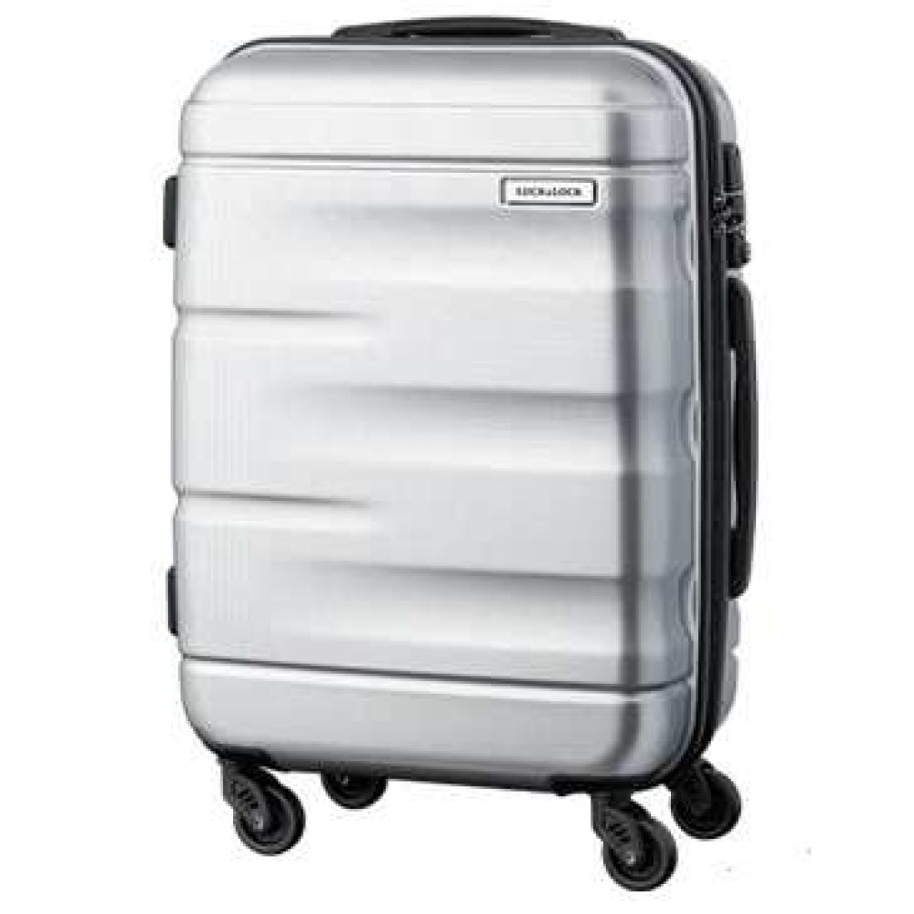 Vali kéo có khóa số du lịch Lock&Lock Zoom Carrier LTZ920STSA 20inch - Màu bạc