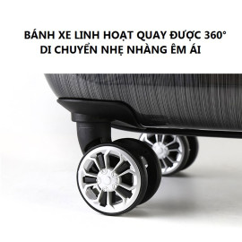 Vali kéo có khóa số du lịch Lock&Lock Travel Zone LTZ920BTSA 20inch - Màu đen