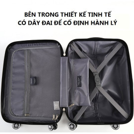Vali kéo có khóa số du lịch Lock&Lock Travel Zone LTZ920BTSA 20inch - Màu đen