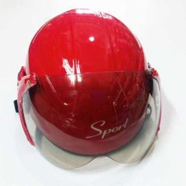 Mũ bảo hiểm thời trang có kính cho trẻ em MH - Đỏ