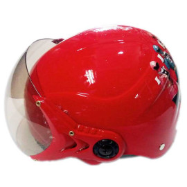 Mũ bảo hiểm thời trang có kính cho trẻ em MH - Đỏ