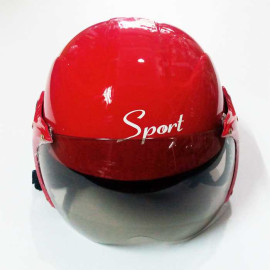 Mũ bảo hiểm thời trang có kính cho trẻ em MH - Đỏ