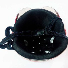 Mũ bảo hiểm thời trang có kính cho trẻ em MH - Đỏ