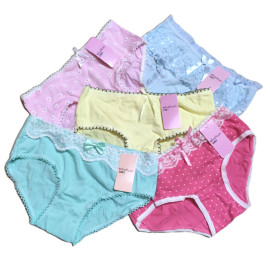 Bộ 5 quần lót cotton Teengirl mềm mại, phong cách ..