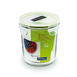 Hộp thủy tinh tròn dáng cao 720ml Glasslock Hàn Quốc