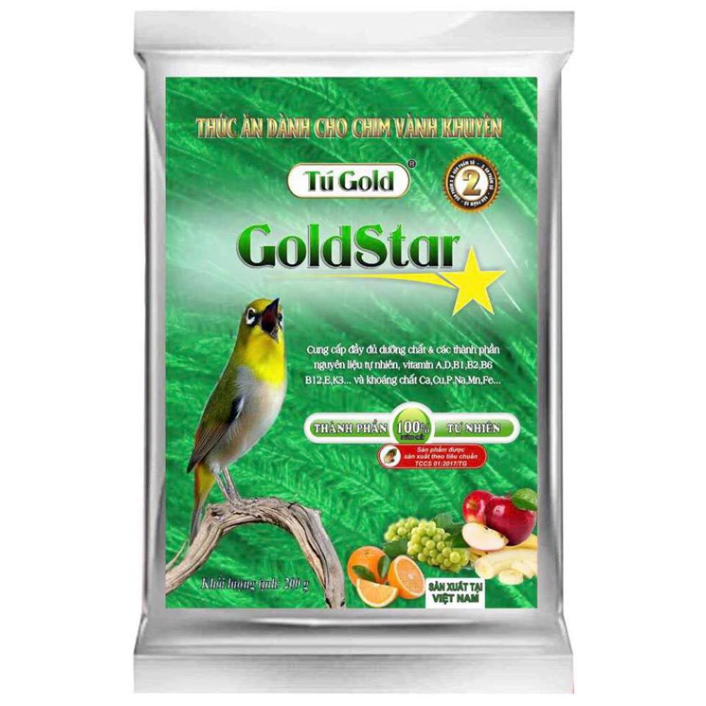 Cám chim Gold Star đỗ xanh số 2 - Líu 100 gram