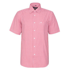 Áo sơ mi Nam Slim fit Việt Tiến ngắn tay (caro đỏ)