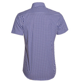 Áo sơ mi Nam Việt Tiến ngắn tay (Xanh caro trắng)