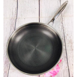 Chảo chống dính Inox 304 đường kính 22cm Kimscook J&K Blackcube Hàn Quốc dùng bếp từ