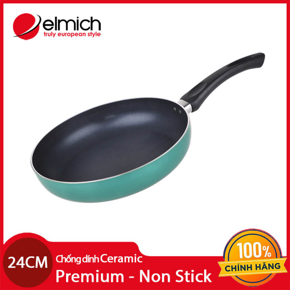 Chảo nhôm chống dính đáy từ 24cm Elmich EL40024 - HÀNG CHÍNH HÃNG