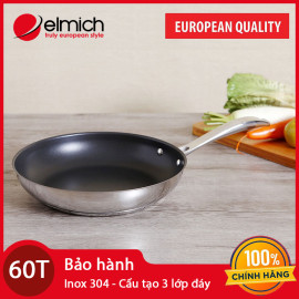 Chảo chống dính Inox 304 Elmich Premium 26cm hàng nhập khẩu chính hãng, bảo hành 5 năm