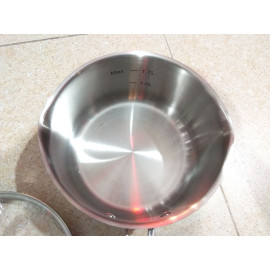 Quánh Inox 304 Elmich Premium 18cm vung kính hàng nhập khẩu