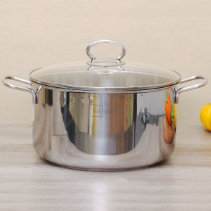 Nồi nấu canh Inox 3 đáy 26cm Fivestar FSN26IN1 nắp kính, bảo hành 60 tháng