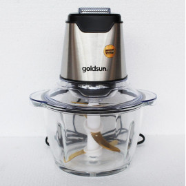 Máy xay thịt cối thủy tinh 2 lưỡi dao kép Goldsun 1.2 lít 300W CR2201 bảo hành 12 tháng