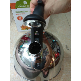 Ấm đun nước Inox 304 Elmich Smartcook 2.5L SM3374 hú còi sôi, dùng bếp từ bảo hành 12 tháng