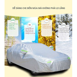 Bạt Phủ Xe Ô Tô 4 Chỗ 3 Lớp Nhôm Phản Quang Hàng Cao Cấp