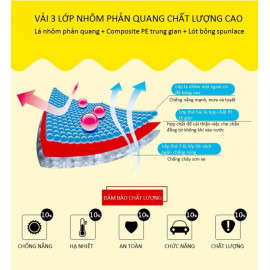 Bạt Phủ Xe Ô Tô 4 Chỗ 3 Lớp Nhôm Phản Quang Hàng Cao Cấp