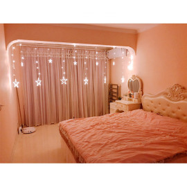 Bộ 12 đèn nháy led nhiều màu trang trí hình ngôi sao 8 chế độ 2.5m