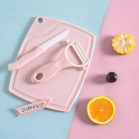 Bộ dao thớt gọt tỉa phủ sứ ceramic Komeki Nhật Bản KM-4214