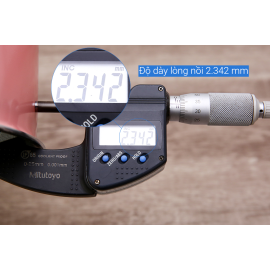 Quánh hợp kim nhôm chống dính vân đá đáy từ nắp kính Kims Cook 16cm EARM316H