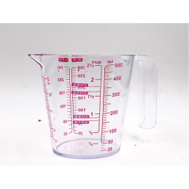 Cốc đong chia vạch nhựa cứng 500ml Komeki Japan KM-2088