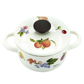 Bộ 3 Nồi Thép Nippon Tráng Men Cao Cấp Hoa Văn Trái Cây Fujihoro Nhật Bản FRV-3