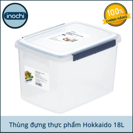 Thùng đựng thực phẩm, thức ăn bằng nhựa cao cấp Hokkaido Inochi 18 Lít