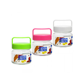 Lọ Thuỷ Tinh Quai Xách Nhật Bản Horikoshi Handle Cap 200ml S-3733