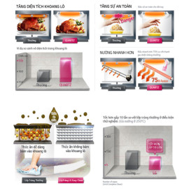 Lò vi sóng điện tử 23L có nướng LG MH6343DAR/BAR công suất 1200W