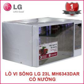 Lò vi sóng điện tử 23L có nướng LG MH6343DAR/BAR công suất 1200W