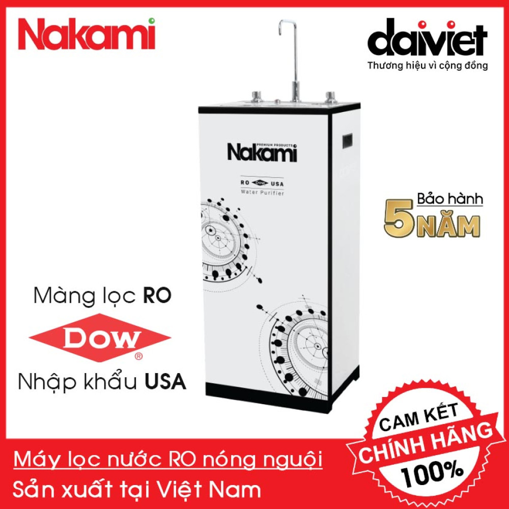 Máy lọc nước RO nóng nguội Nakami NKW-42210H chính hãng, bảo hành 5 năm (10 cấp)