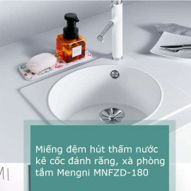 Miếng đệm hút thấm nước kê cốc đánh răng, xà phòng tắm Mengni MNFZD-180