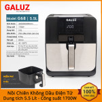 Nồi chiên không dầu điện tử 5.5L Galuz G-68 công suất 1700W bảo hành 18 tháng