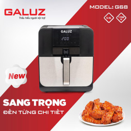 Nồi chiên không dầu điện tử 5.5L Galuz G-68 công suất 1700W bảo hành 18 tháng