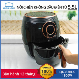 Nồi Chiên Không Dầu 5.5 Lít 1800W Lock&Lock EJK383BLK bảo hành 12 tháng