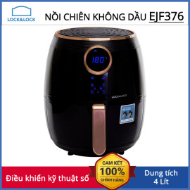 Nồi chiên không dầu kỹ thuật số 4 Lít 1500W Lock&Lock màu đen EJK376BLK, bảo hành 12 tháng