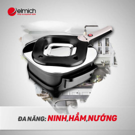 Nồi hầm, nướng, chiên ngập dầu đa năng 4.3 Lít Elmich King Cook BPE-3375, xuất xứ CH Séc