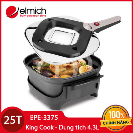 Nồi hầm, nướng, chiên ngập dầu đa năng 4.3 Lít Elmich King Cook BPE-3375, xuất xứ CH Séc