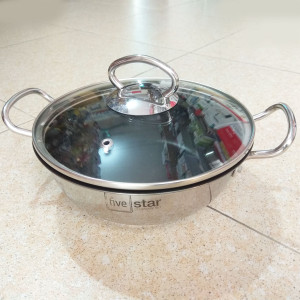 Nồi Fivestar Inox 304 phủ men chống dính 3 lớp đáy 18cm F1S18IN005