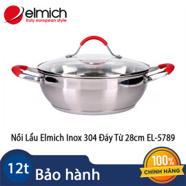 Nồi lẩu Elmich Inox 304 đáy từ 28cm EL-5789 nhập khẩu chính hãng CH Séc