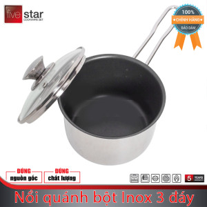 Nồi quánh bột chống dính Inox 3 đáy Fivestar 14cm dùng bếp từ