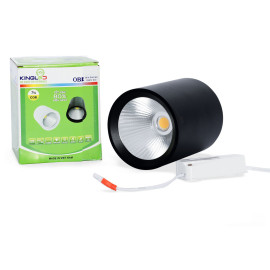 Đèn ống bơ chiếu rọi Kingled 7w vỏ đen (OBR-7)