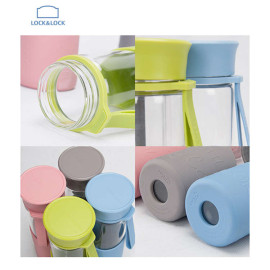 Bình Nước Thủy Tinh 500ml Chịu Nhiệt Lock&Lock LLG673BLU Màu Xanh