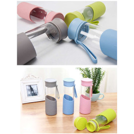 Bình Nước Thủy Tinh 500ml Chịu Nhiệt Lock&Lock LLG673BLU Màu Xanh