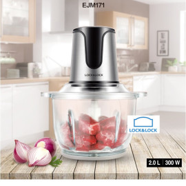 Máy xay thịt cối thủy tinh 2 lưỡi dao kép 2L Lock&Lock EJM171 bảo hành 12 tháng